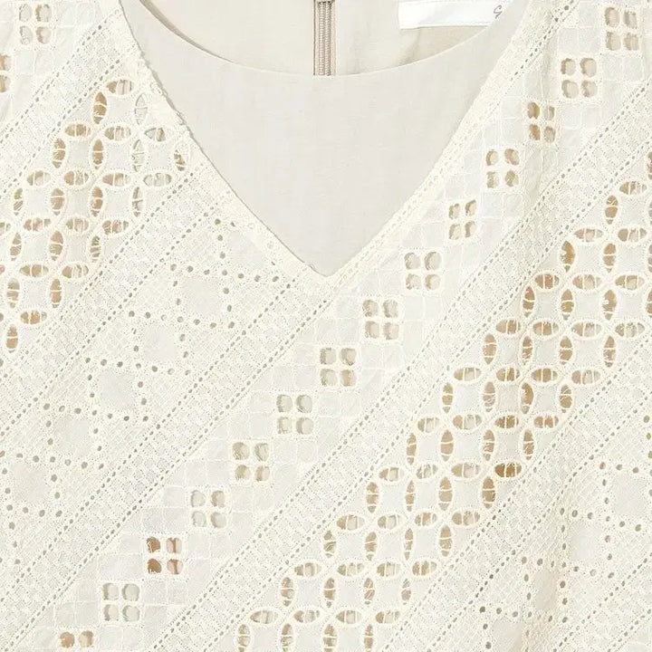 [SOLD OUT] [새상품] 지컷 레이스패치 원피스