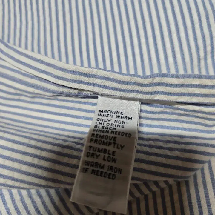 [SOLD OUT] 폴로 랄프로렌 남성 시어서커 블루 스트라이프 반팔셔츠(클레식핏 XL)
