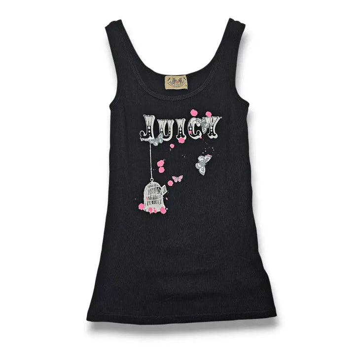 [BUNJANG] Juicy Couture Logo Sleeveless Top / M Juicy Couture 로고 슬리브리스