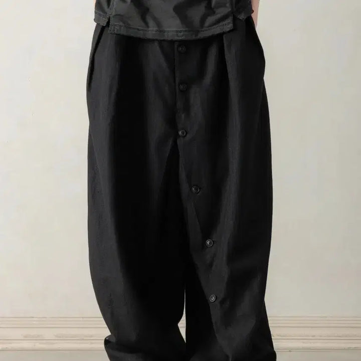 [BUNJANG] Professor E Button Draft Pants / (professor e) 프로페서이 버튼 드래프트 팬츠 새상품