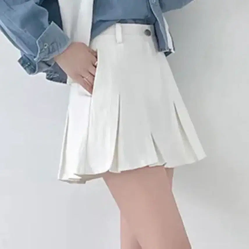 [BUNJANG] Cotton Mini Skirt / 코튼 핀턱 미니스커트