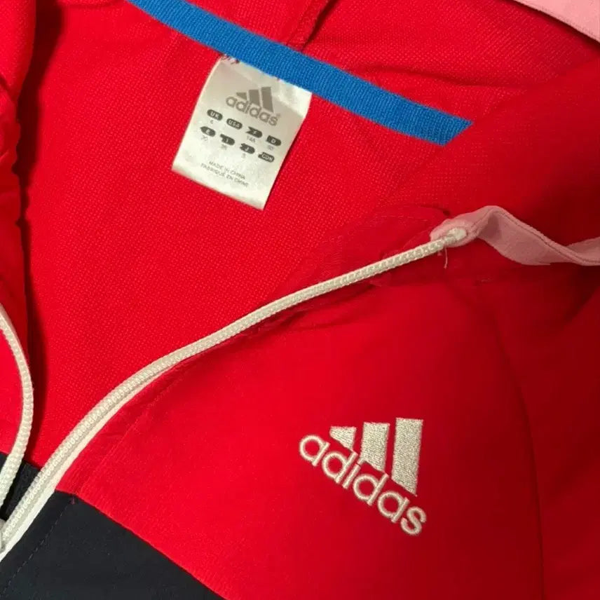 [BUNJANG] Adidas Windbreaker Red/Navy Jacket / [세탁완료] 아디다스 바람막이 레드/네이비