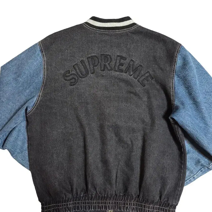 [BUNJANG] Supreme Denim Varsity Jacket SS18 / [M]슈프림 데님 바시티 자켓