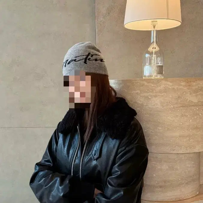 [BUNJANG] Matin Kim Logo Beanie Grey / 마뗑킴 로고 비니 그레이