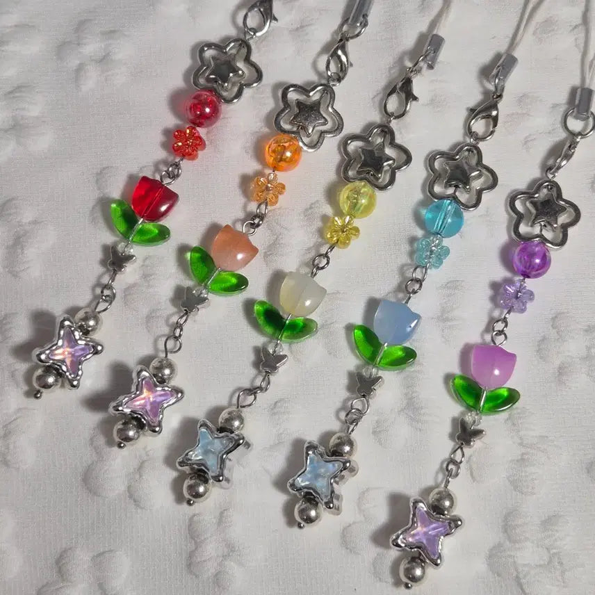 [BUNJANG] Tulip Beaded Keychain / 튤립키링 비즈키링