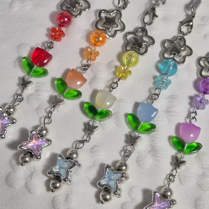 [BUNJANG] Tulip Beaded Keychain / 튤립키링 비즈키링