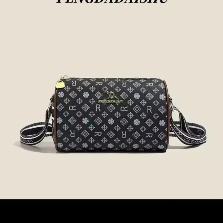 [BUNJANG] Black Patterned Mini Crossbody Bag / 여성 미니가방