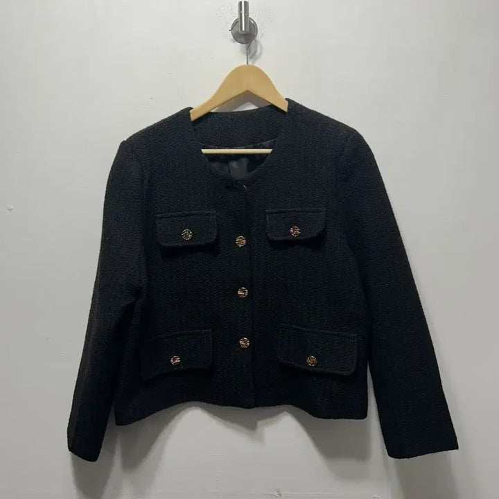 [BUNJANG] Black Tweed Crop Jacket / 블랙 트위드 크롭 자켓 F