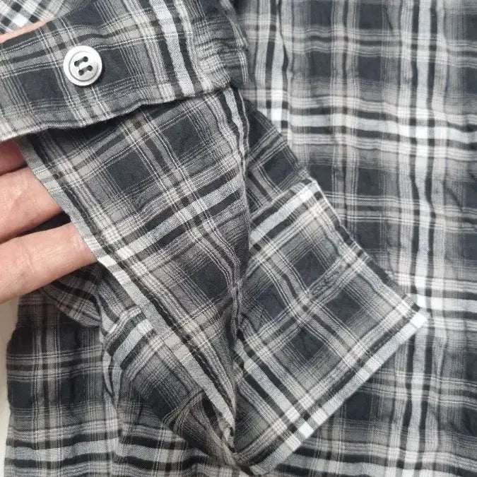 [BUNJANG] MoMa Design Black Checkered Shirt Size 48 / 모마디자인 체크 셔츠 블랙 48