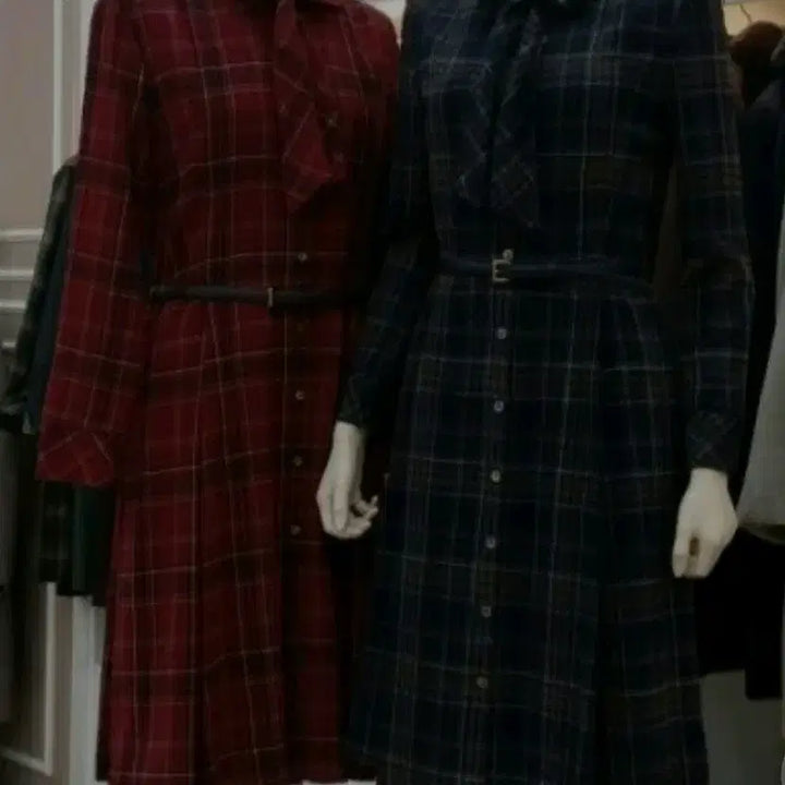 [BUNJANG] BCBG Red Tartan Check Dress / BCBG 비씨비지 레드 타탄 체크 원피스