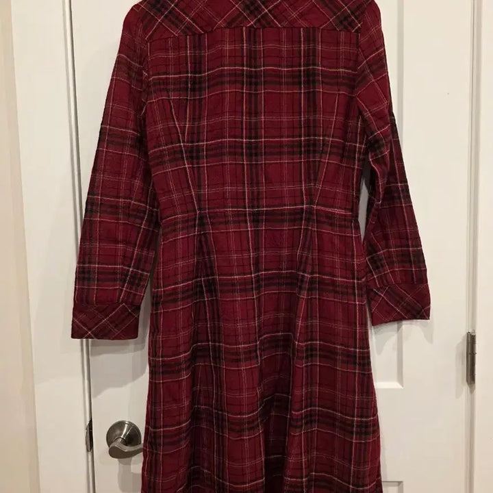 [BUNJANG] BCBG Red Tartan Check Dress / BCBG 비씨비지 레드 타탄 체크 원피스