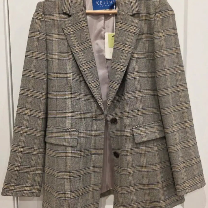 [BUNJANG] KEITH Checkered Blazer Jacket / KEITH 키이스 체크 자켓