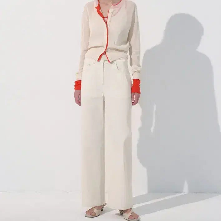 [BUNJANG] system 컨트라스트 패널 니트 가디건 / system 컨트라스트 패널 니트 가디건