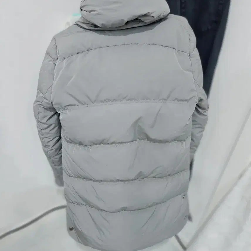 [BUNJANG] Gray Long Padded Jumper / 시스템  회색 롱패딩 점퍼