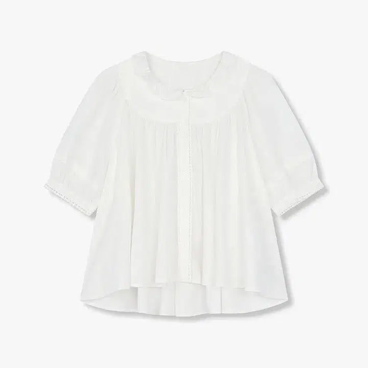 [SOLD OUT] [새상품] 지컷 프릴카라 레이스 블라우스