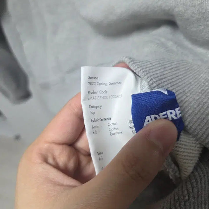 [BUNJANG] ADER Error Teber Logo Hoodie Gray A3 / 아더에러 테버 로고 후드 그레이 A3 BMADSSHD0102