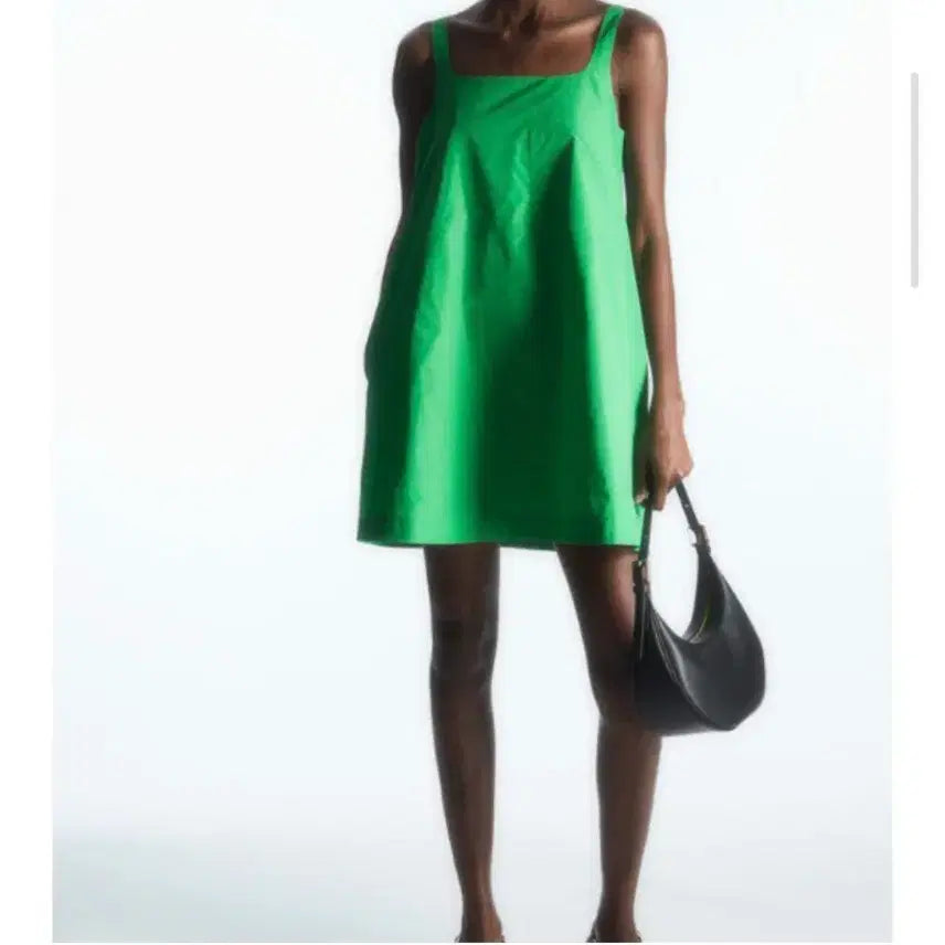 [BUNJANG] COS Contrast Panel Mini Dress Green Large / cos 코스 콘트라스트 패널 미니 드레스 그린 라지 (23년)