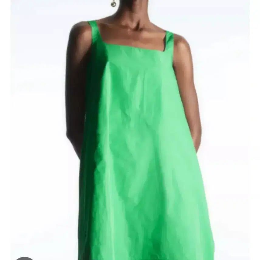 [BUNJANG] COS Contrast Panel Mini Dress Green Large / cos 코스 콘트라스트 패널 미니 드레스 그린 라지 (23년)