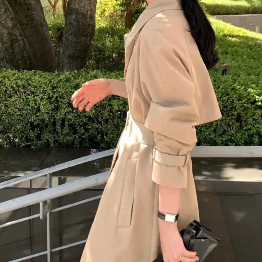 [BUNJANG] Moibin Beige Trench Coat / 모아빈moibin 트렌치코트