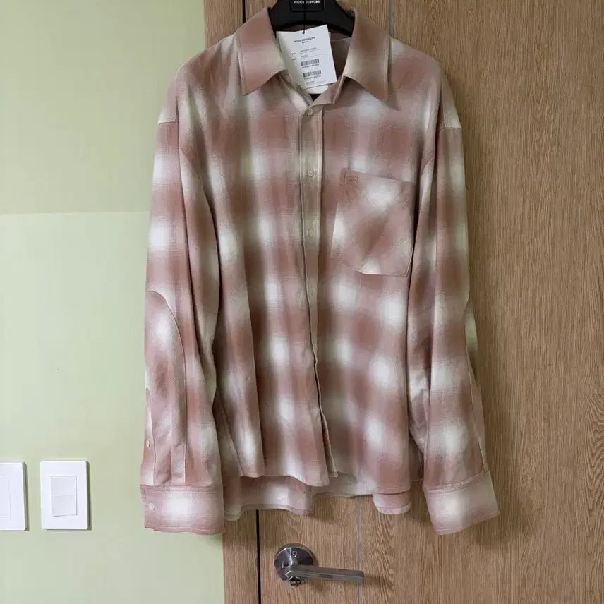[BUNJANG] Wooyoungmi 25FW Beige Gradient Check Shirt / 우영미 25fw 베이지 그라데이션 체크 셔츠 판매