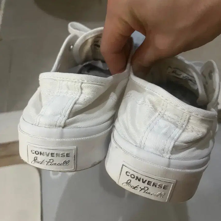 [BUNJANG] Converse Jack Purcell White Sneakers / 컨버스 잭퍼셀 화이트 265