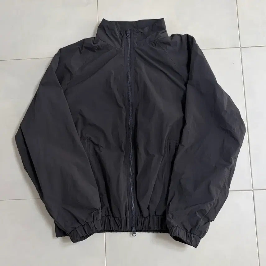 [BUNJANG] Standard Oversized High Neck Windbreaker Jacket / 무탠다드 오버사이즈 하이넥 윈드브레이커 재킷 건메탈