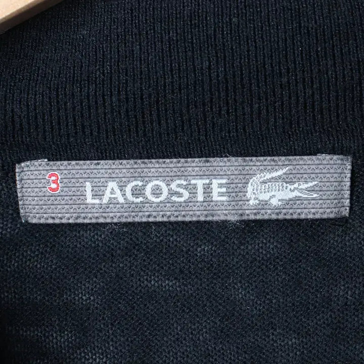 [SOLD OUT] (M) 라코스테 반팔 카라 티셔츠 니트 차콜 무지 놈코어-185BF