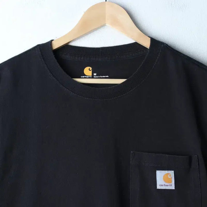 [BUNJANG] Carhartt Pocket T-shirt Black / (M-L) 칼하트 반팔 티셔츠 포켓 블랙 에이징-185E8