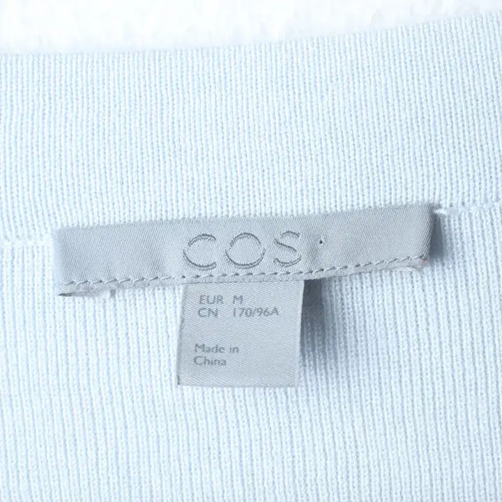[BUNJANG] W(M-L) Cos Short Sleeve Knit T-Shirt / W(M-L) 코스 반팔 티셔츠 니트 연블루 믹스-185E9
