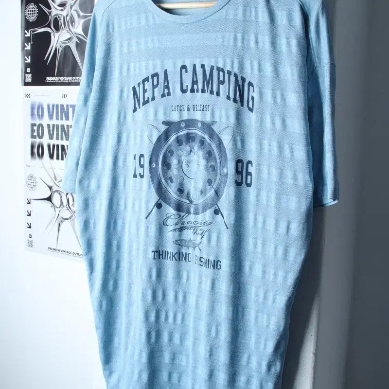 [BUNJANG] Nepa W(M-L) Functional Short Sleeve T-Shirt / W(M-L) 네파 반팔 티셔츠 기능성 연블루 롱-18602