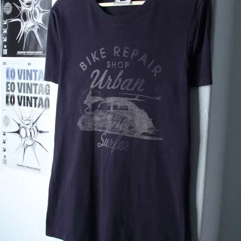 [BUNJANG] Beanpole Big Logo Navy T-shirt / W(XL) 빈폴 반팔 티셔츠 빅로고 네이비 에이징 올드스쿨-18604