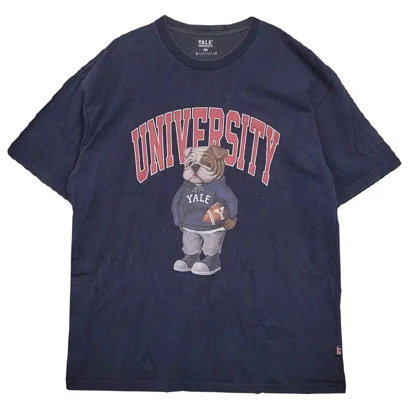 [BUNJANG] Yale University Navy T-shirt XL / 예일 프린팅 네이비 반팔티 XL