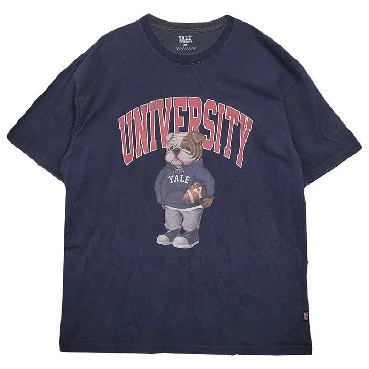 [BUNJANG] Yale University Navy T-shirt XL / 예일 프린팅 네이비 반팔티 XL