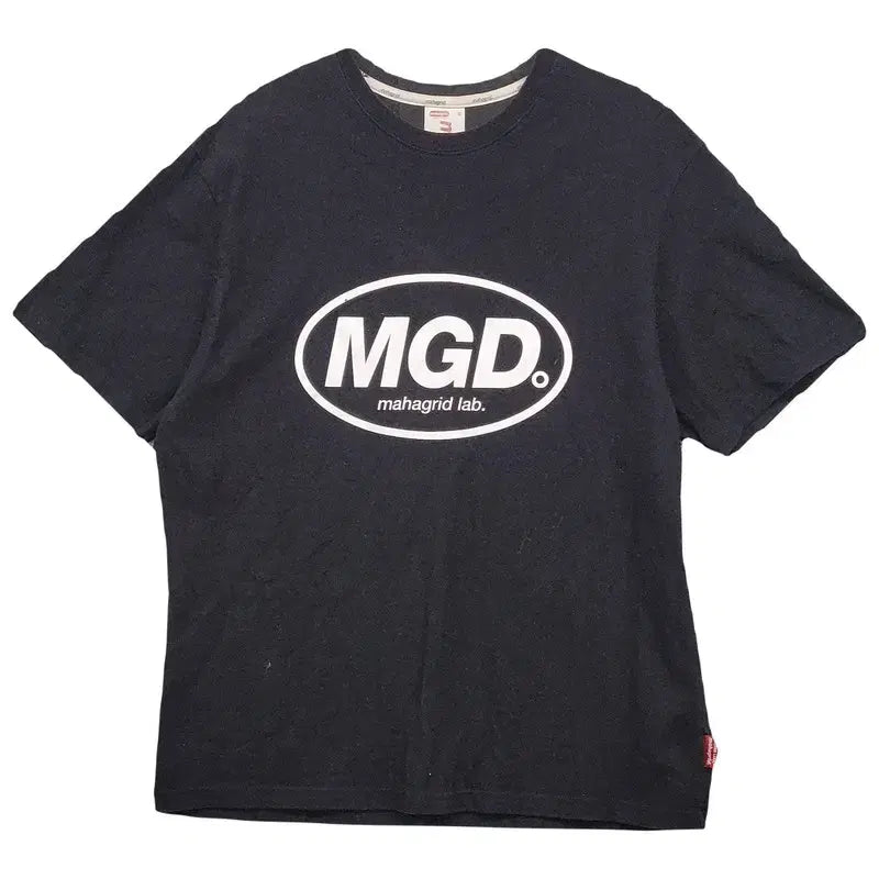 [BUNJANG] Mahagrid Printed Black T-Shirt (S) / 마하그리드 프린팅 블랙 반팔티 S