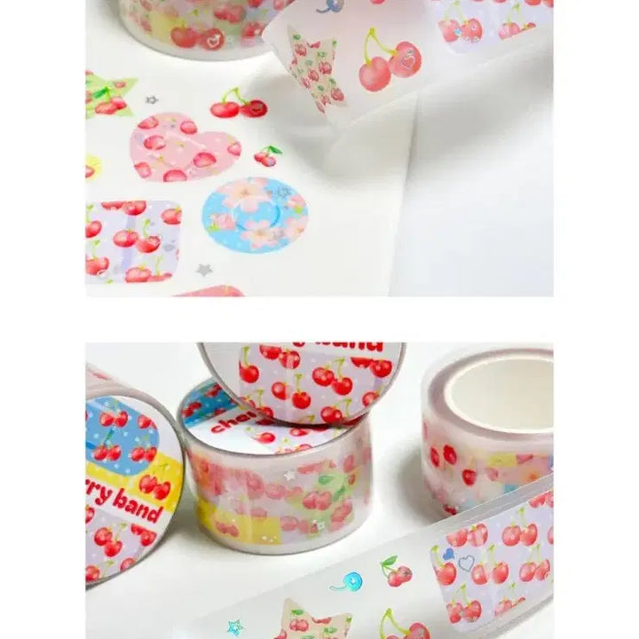 [BUNJANG] Midam Washi Tape Bundle Set (Peach, Orange, Cherry) / 키스컷 띵) 미담 밴드 3종 일괄 피치 오렌지 체리 마테 다이어리 꾸미기