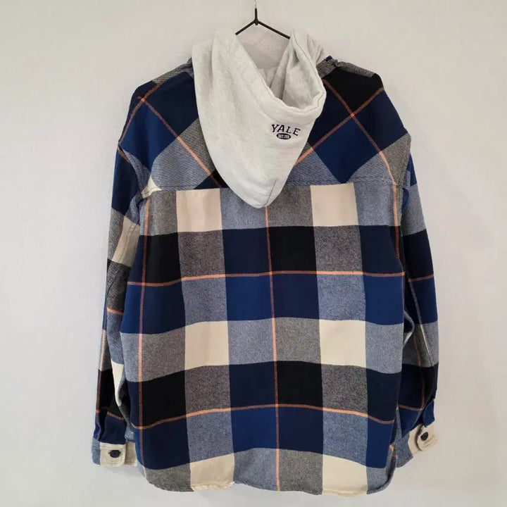 [SOLD OUT] 예일 후드 체크 남방 셔츠 F