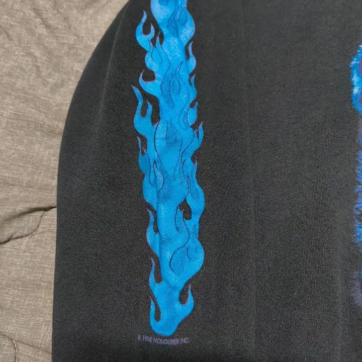 [BUNJANG] Harley-Davidson 90s Wolf Flame Sweatshirt XL / 90s 할리데이비슨 울프 플레임 스웻셔츠 XL