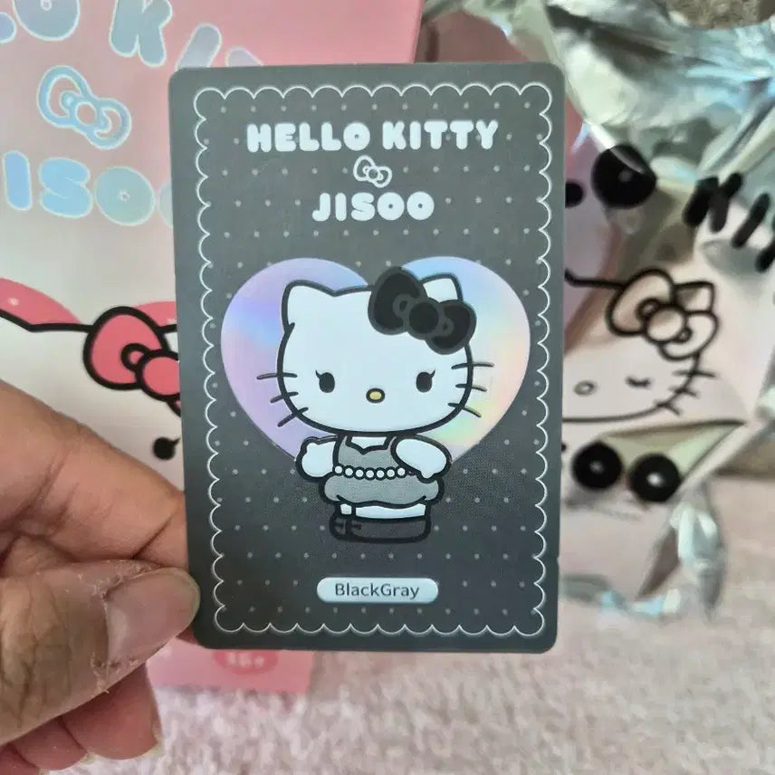[BUNJANG] Hello Kitty Jisoo Collaboration Plush Keychain Black Gray / 정품) 헬로키티 지수 콜라보 봉제인형 키링 블랙그레이