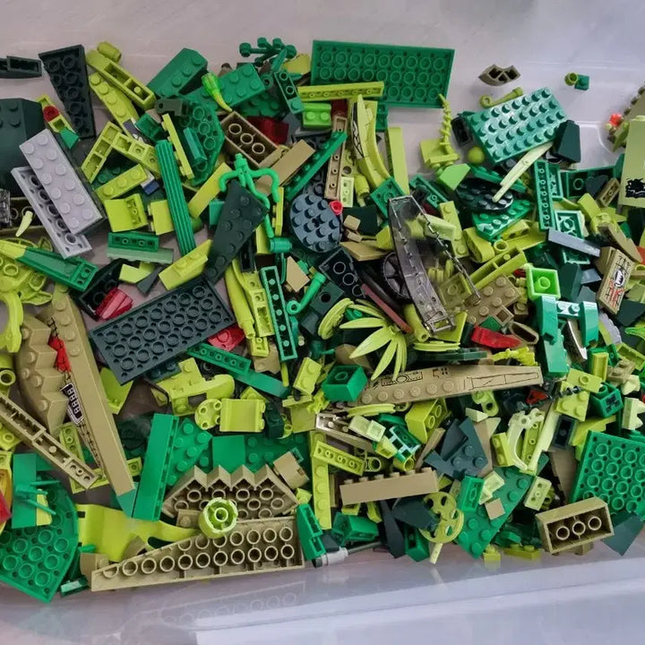 [BUNJANG] LEGO Bricks Green Assorted Parts Bundle / 레고 브릭 초록색 계열 부품 모음