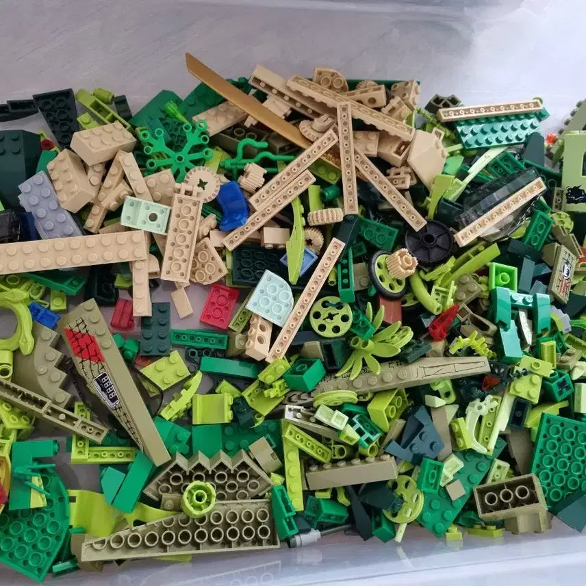 [BUNJANG] LEGO Bricks Green Assorted Parts Bundle / 레고 브릭 초록색 계열 부품 모음