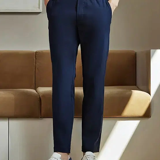 [BUNJANG] V.CUT Navy Tapered Banding Pants / 남성바지34 네이비 여름 밴딩 스판 바지 팬츠 테이퍼드 새상품