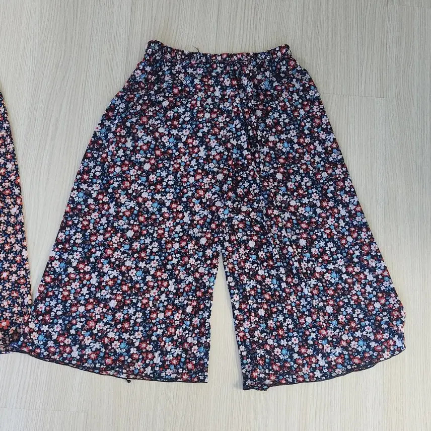 [BUNJANG] Summer Refrigerator Pants Set / 플라워 여름 냉장고바지 2종 프리사이즈