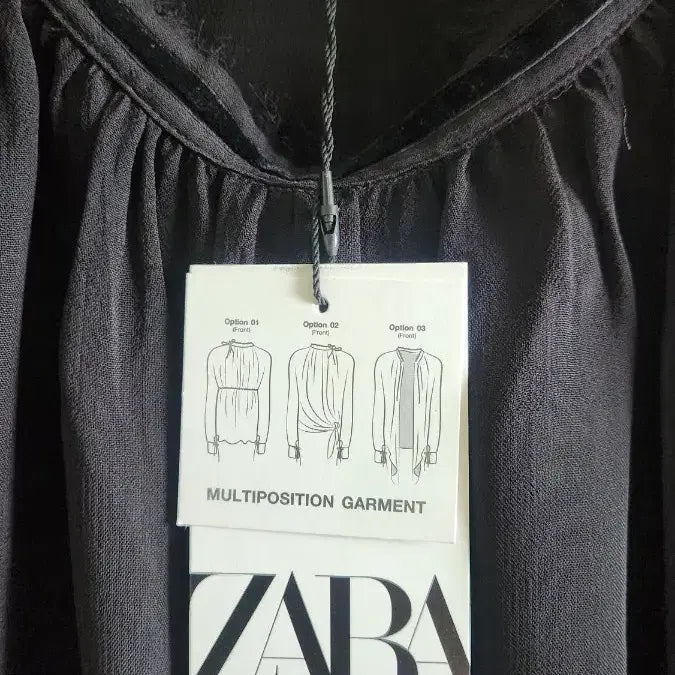 [BUNJANG] ZARA Black Sheer Long Blouse L / 2025자라 ZARA블랙 시스루 고급롱 블라우스L