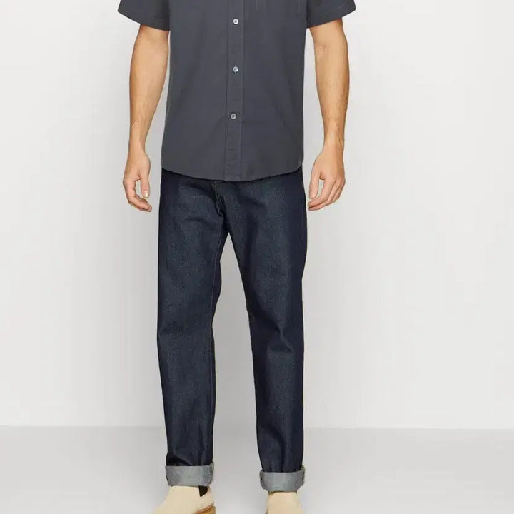 [BUNJANG] Arket Charcoal Regular Fit Short Sleeve Shirt Size 50 / ARKET 차콜 반팔 셔츠 50 새상품 (105 추천)