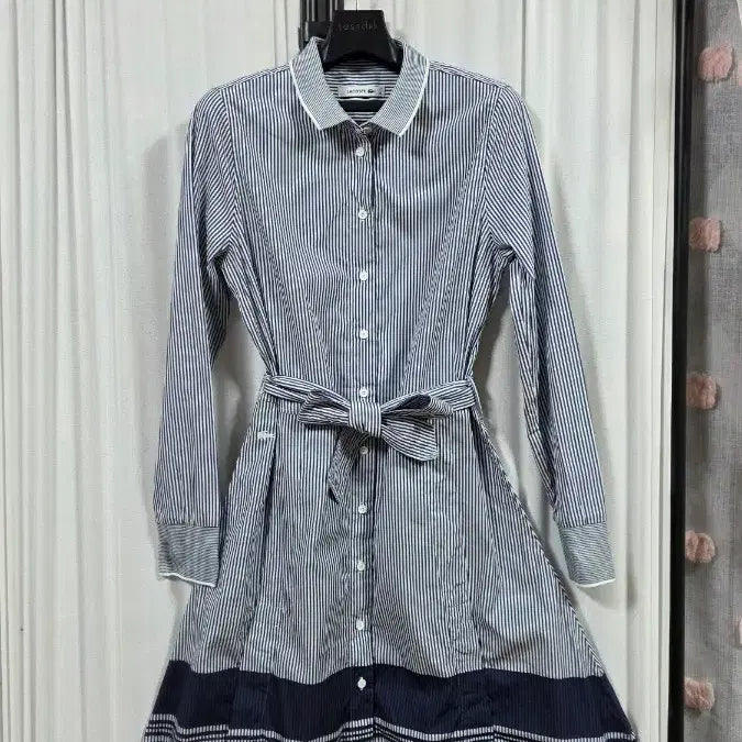 [BUNJANG] Lacoste Long Striped Dress / 라코스테롱원피스(95)