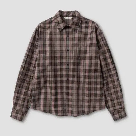 [BUNJANG] Nonblank Crinkle Linen Check Shirt Pink M / 넌블랭크 크링클 린넨 체크 셔츠 핑크 M 판매합니다