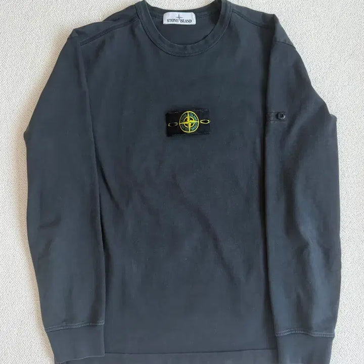 [BUNJANG] Stone Island Long Sleeve Sweatshirt Black / {정품/새상품급} 스톤아일랜드 롱슬리브,맨투맨