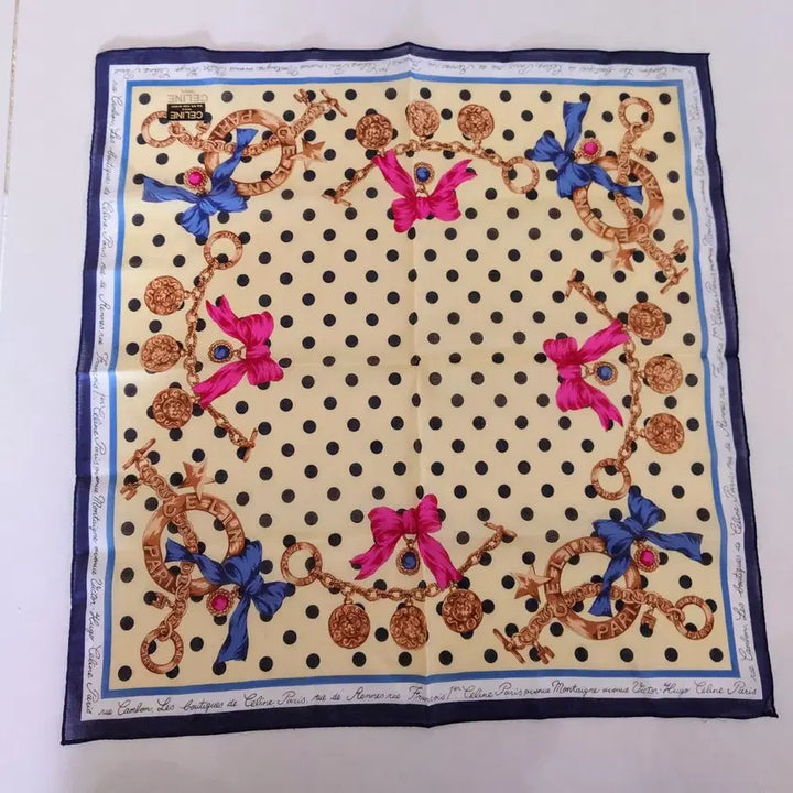 [BUNJANG] Celine Dot Petit Scarf Handkerchief / 셀린느 도트 쁘띠 스카프겸 손수건 (새상품)