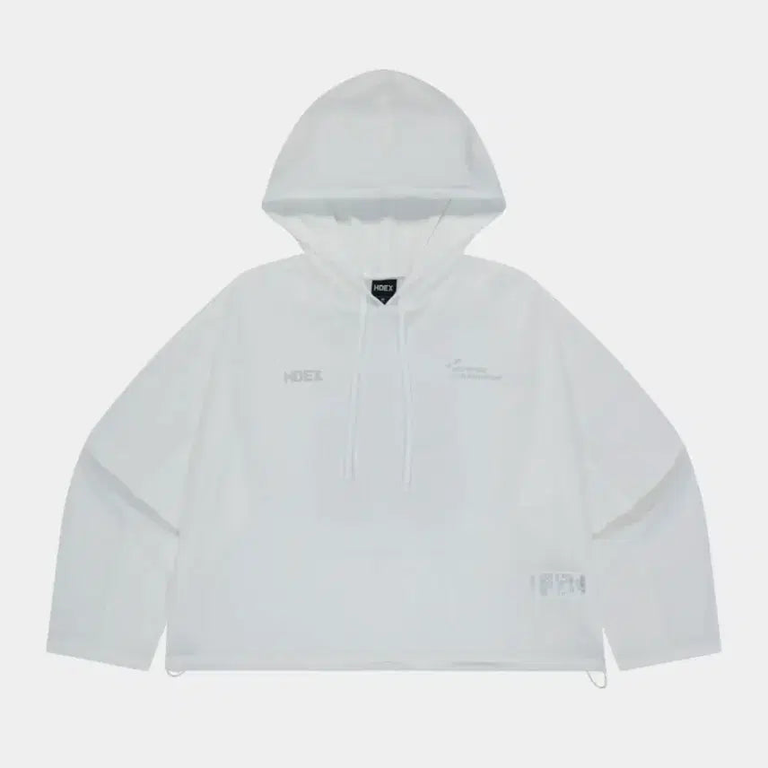 [BUNJANG] HDEX White Crop Hoodie M / HDEX 화이트 크롭 후드티 M