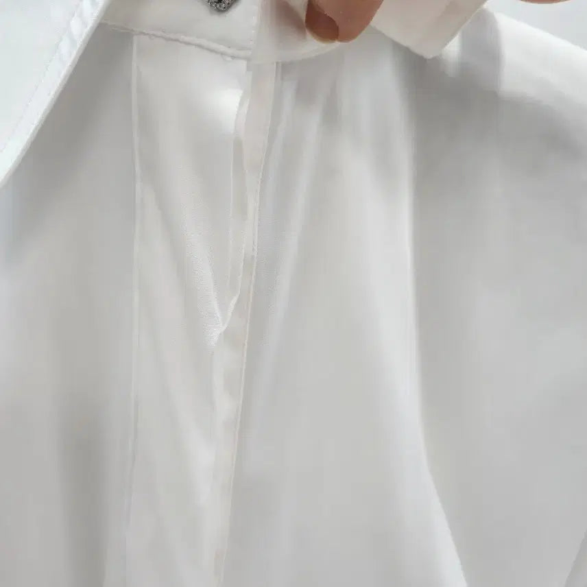 [BUNJANG] ZARA White Shirring Detail Button-Up Blouse / Tag달린 새 제품 자라 화이트 셔츠
